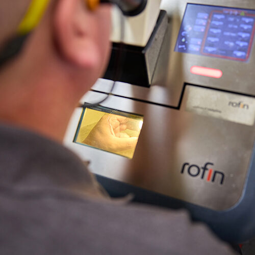 Laser welding equipment in use by Chris, 2025