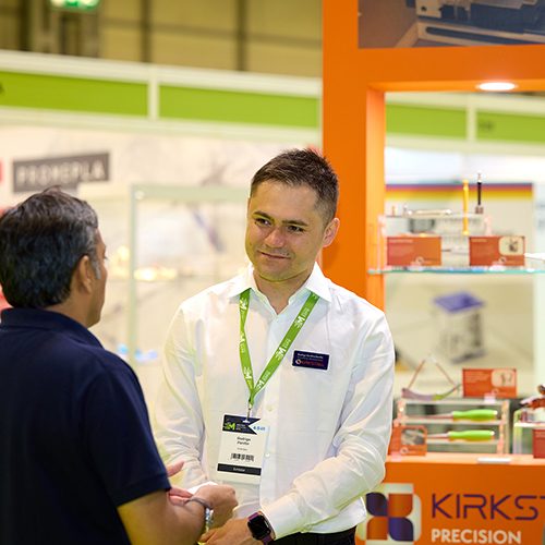 Rodrigo da Silva Panifer greets visitor to Kirkstall stand